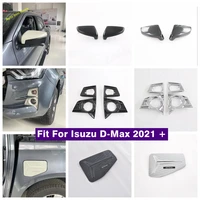 accessories front fog lights lamps frame rearview mirror shell oil gas tank decoration cover trim for isuzu d max 2021 2022