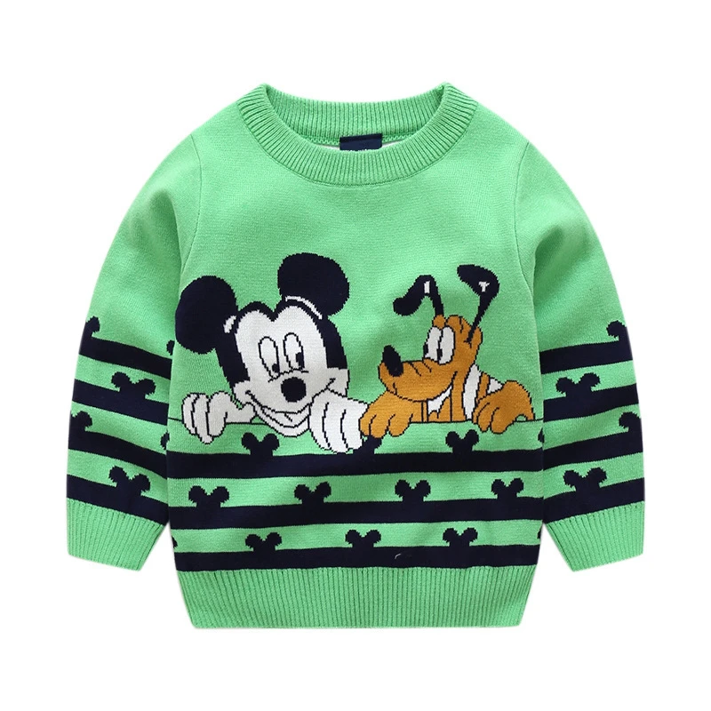Детский свитер с Микки Маусом Одежда для маленьких девочек свитера мальчиков