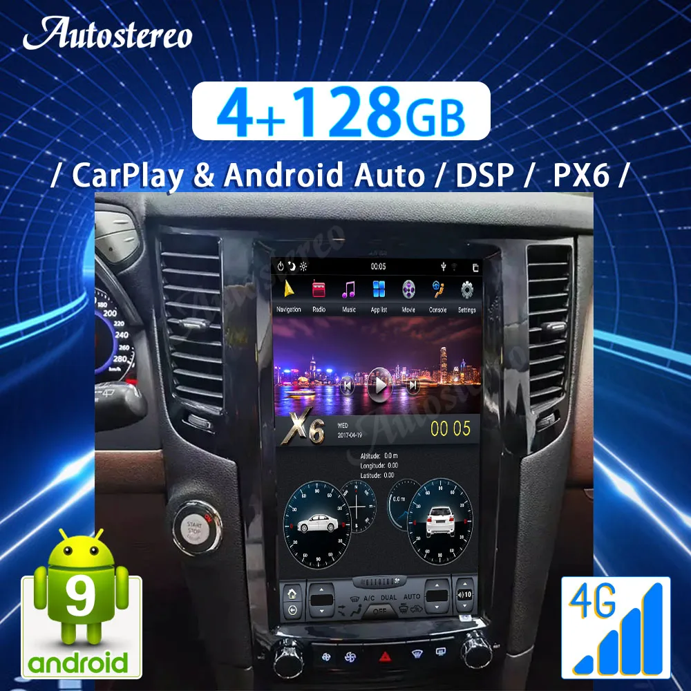 

Автомагнитола 13,6 дюймов для Infiniti QX70, FX25, FX35, FX37 2009-2016, Android, IPS экран, мультимедийный плеер, GPS, автостерео, головное устройство, лента для записи