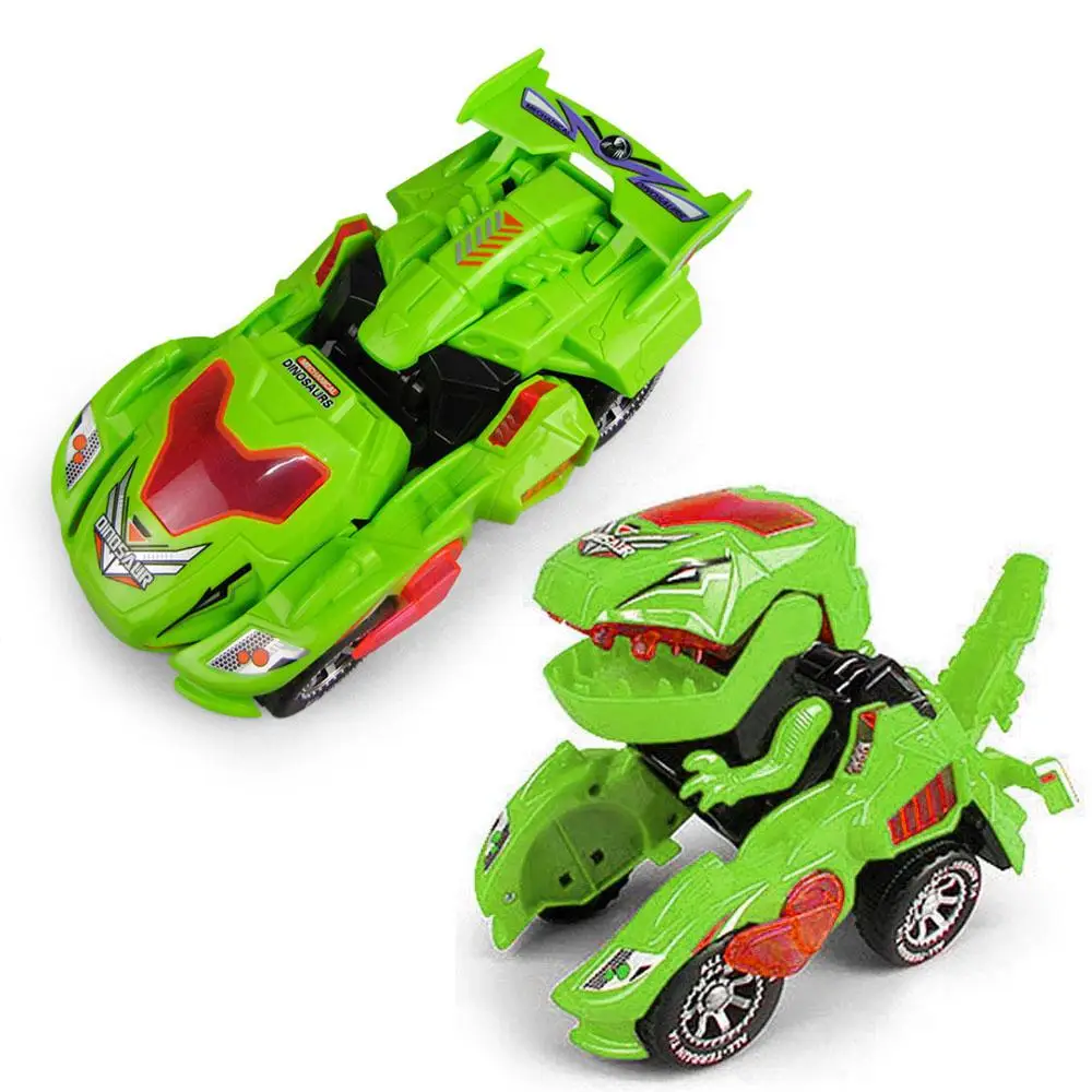 Трансформирующий динозавр светодиодный автомобиль деформация игрушка