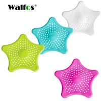 walfos 1pc silicone kitchen sink filter sewer drain home cleaning tool hair colanders strainers filter