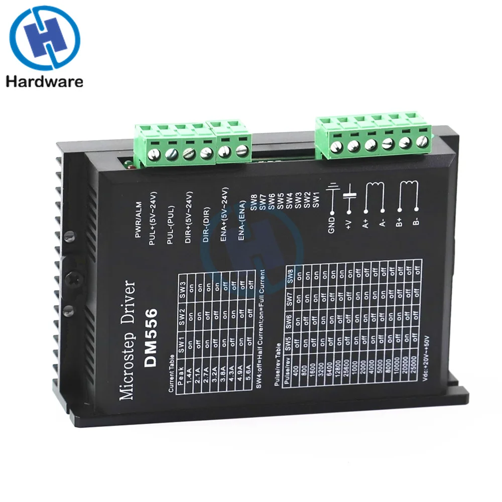 Цифровой Драйвер шагового двигателя DM556 2 фазный контроллер NEMA23 NEMA34 5 6 А для 57
