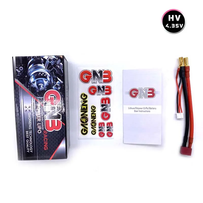 Аккумулятор Gaoneng HV Lipo GNB 2S 7 6 В мАч 12 0C/240C с T-образной вилкой Жесткий Чехол