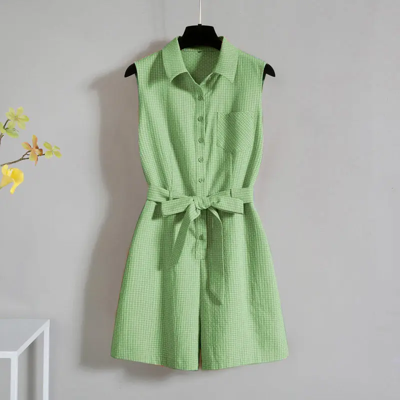 

Casual Playsuit Plus Size Off Shoulder Lace-up Yellow Green Solid Summer Jumpsuit Short Femme 2021 Overalls for Women Y483