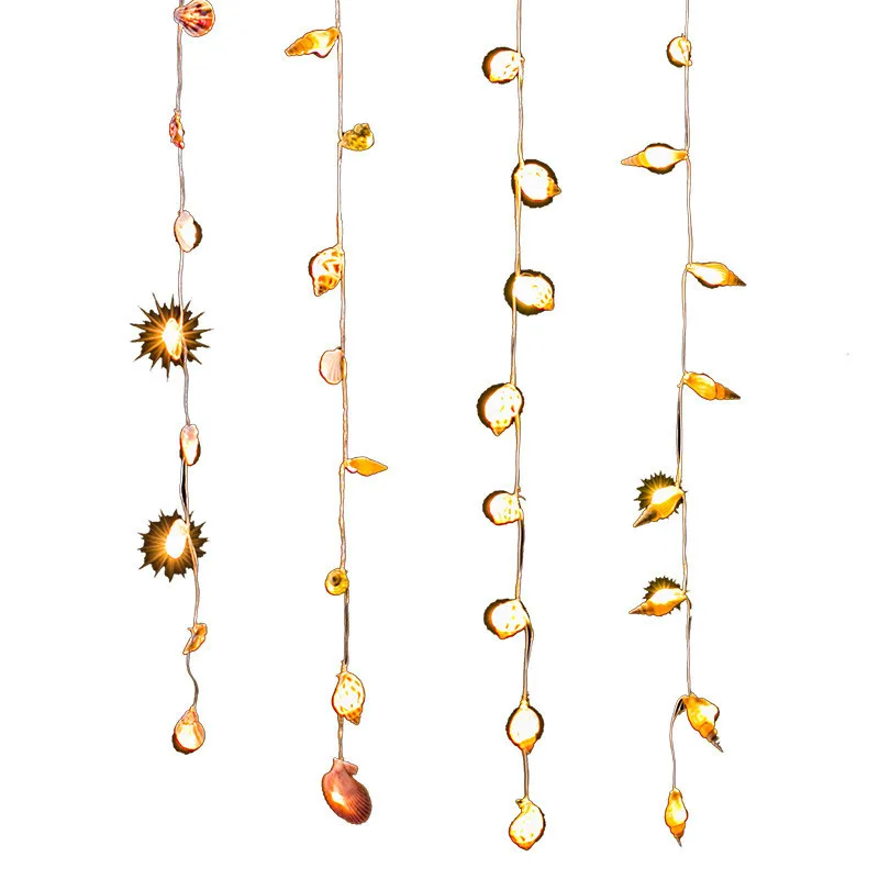 3 м 15 шт. бусинковые лампы Средиземноморский Стиль светодиодный Shell строки