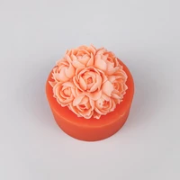 handmade bloom rose flower mold 3d silicone wedding cake flower mold diy soap making cupcake candy decoration craft hc0371