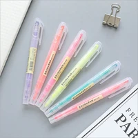 2 in 1 dual head writing highlighter pen kawaii korean japanese stationery cute office school supplies coloring