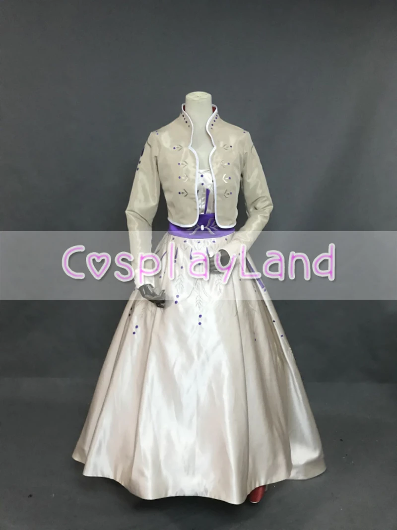 Костюм снежной принцессы Анны костюм для пения Эльзы Олафа на Хэллоуин платье с