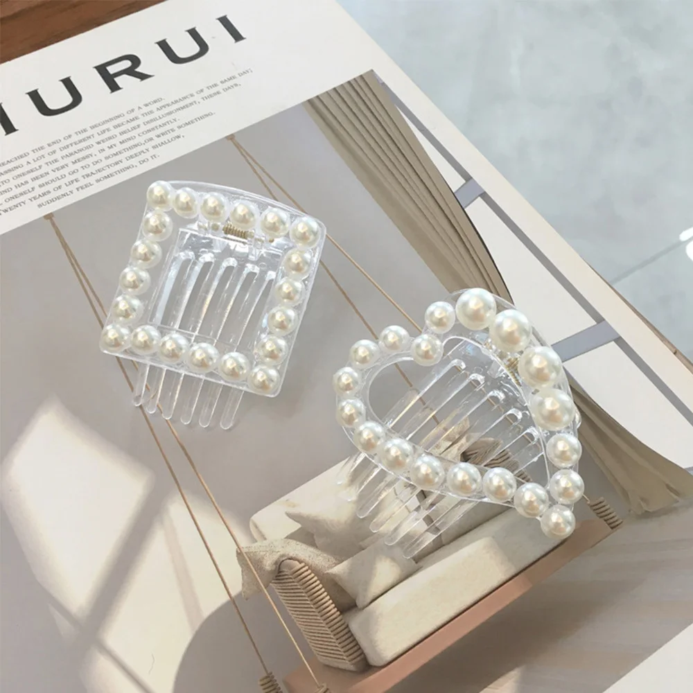 

Simple Fashion Women Retro Hair Claws Casual Girls Beauty Hair Clip For Girl Love Heart Square Hairpin Hair Accessories