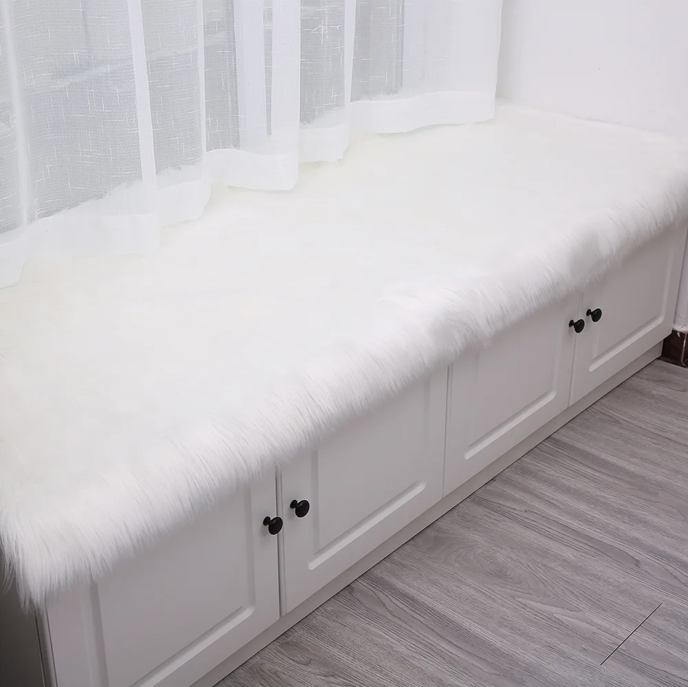 Белое одеяло из искусственного меха с длинными волосами Современный Мягкий