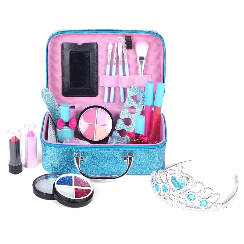 Beauty Kids Cosmetics Makeup Tools Children's Set Beauty Makeup Box Baby Gift Toys Safe Princess Girls Makeup For Girls Birthd