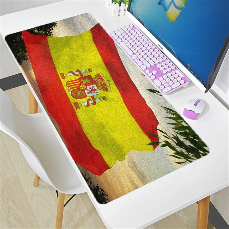 

Flag of Spain Mouse pad 800x300 Fury Professional E-sports gamers speed mini pc Gaming Rubber keyboard notbook desk mat mousepad
