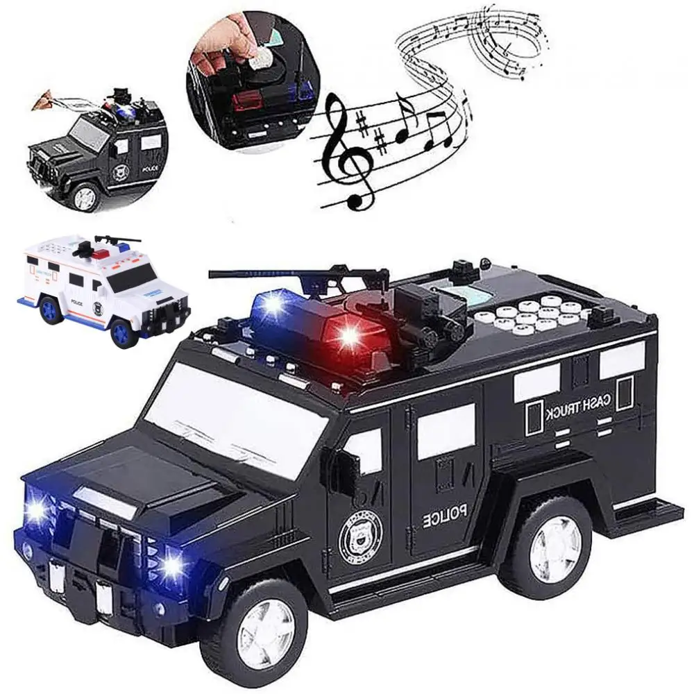 

Armored Car Toy Money Bank Password Piggy Bank with Music and Light Electronic Coin Box Toy Car Birthday Gifts for Children