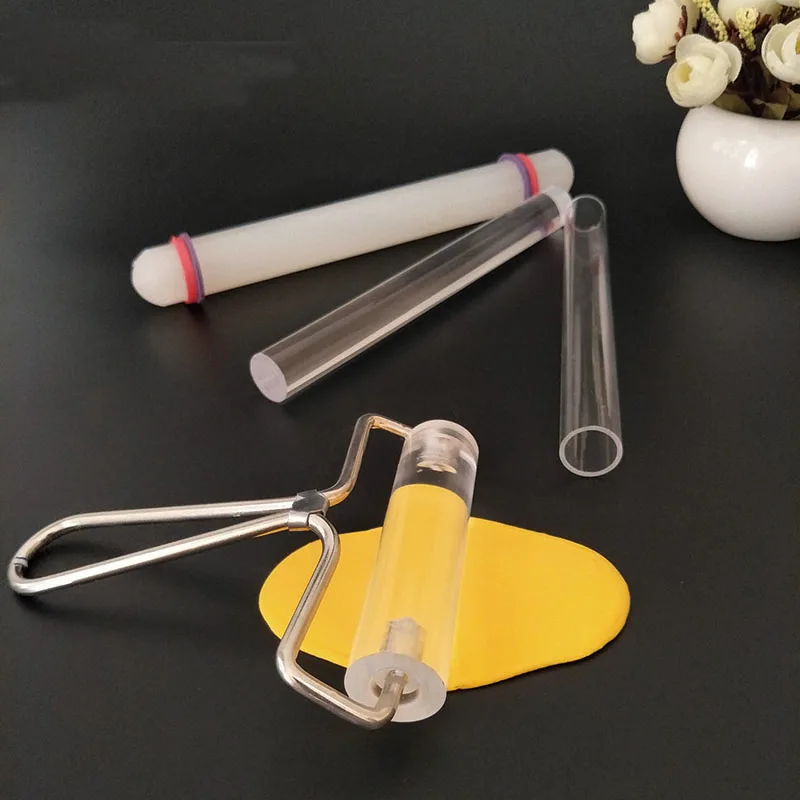 Прозрачный твердый полый гончарный ролик для глины DIY палочки пластилина