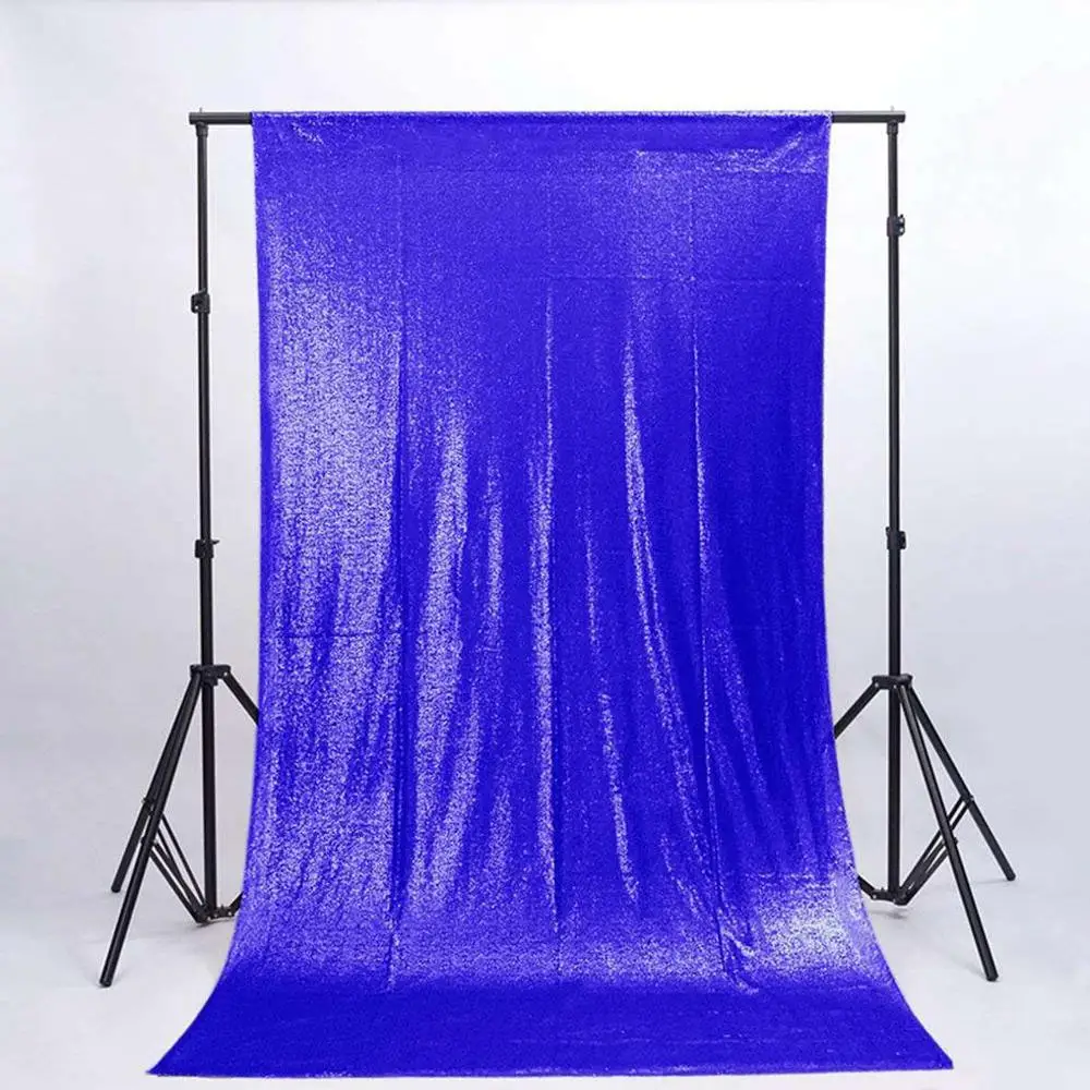 Royal Blue Блесток фон занавес радужные Свадебные украшения белого цвета 24x120 дюймов фото фон занавес s сценический Backdrops-M190921 - Цвет: Royal Blue