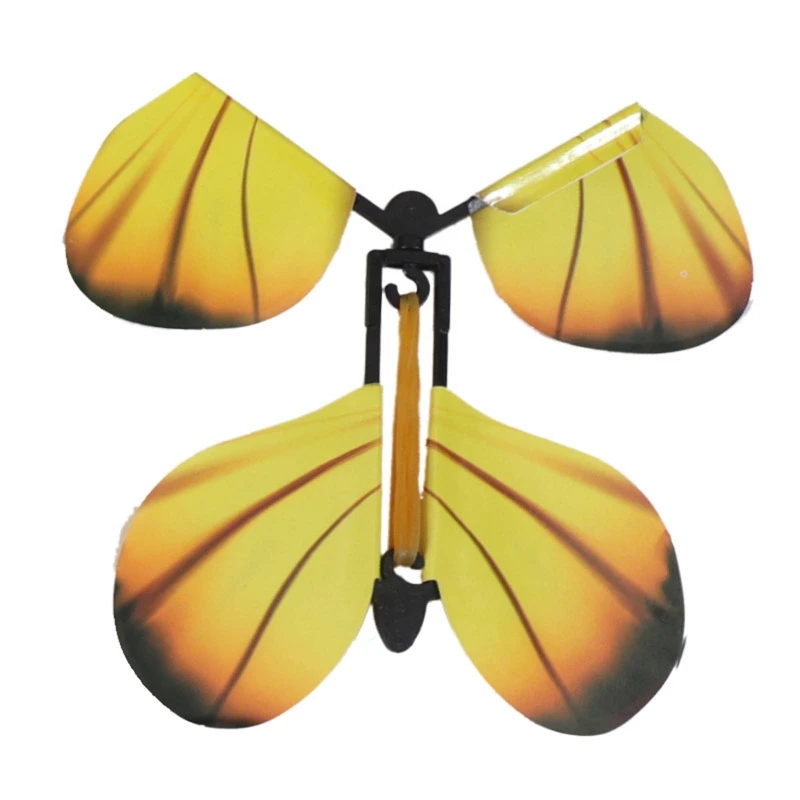 

10pcs/set Simulation Flying Butterfly Rubber Band Powered Fly Butterfly Toy