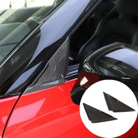 for nissan gtr r35 2008 2016 front a pillar triangle decorative sticker real carbon fiber 2 piece car accessories