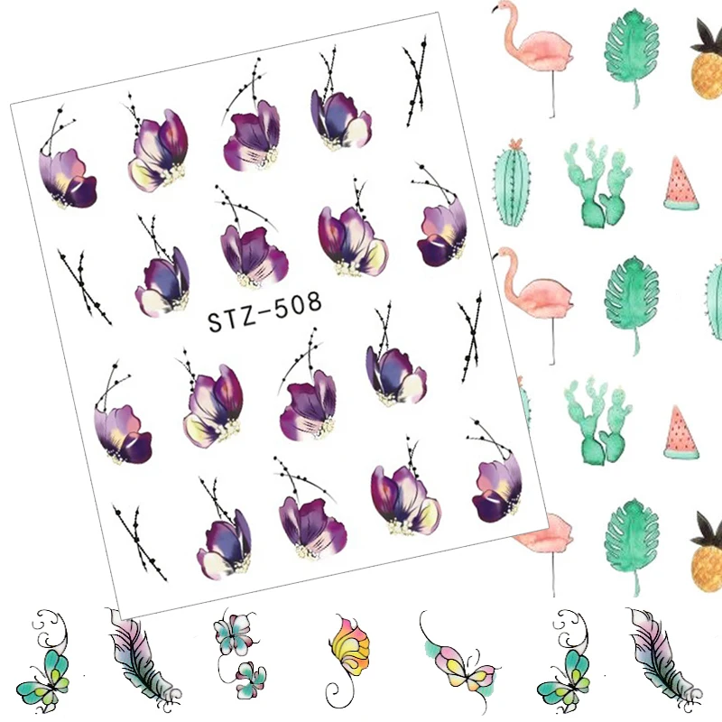 5 листов водные переводные наклейки для дизайна ногтей |