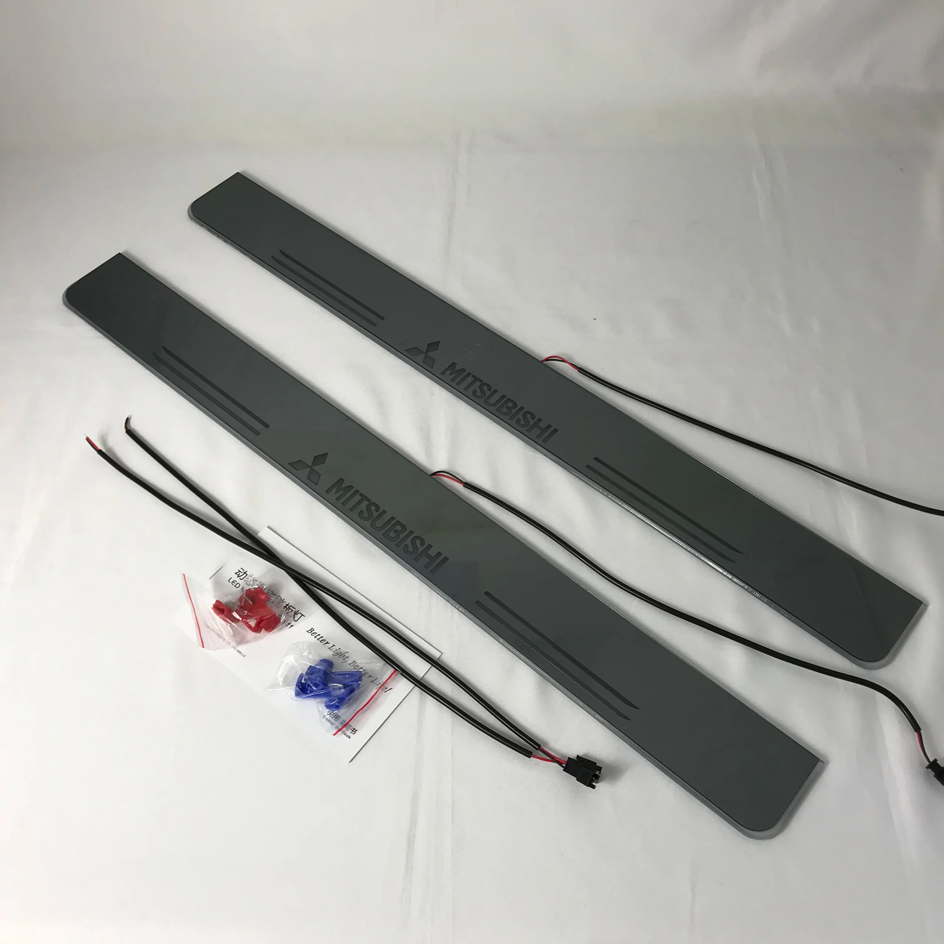 

Acrylic mobile LED welcome scooter wear plate door sill frame path light for Mitsubishi pajero accessories Flow/fixed light