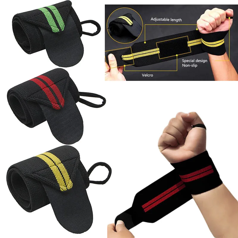 

1Pc Weight Lifting Wristband Elastic Breathable Wrist Wraps Gym Fitness Weightlifting Powerlifting Wrist Brace Support Strap