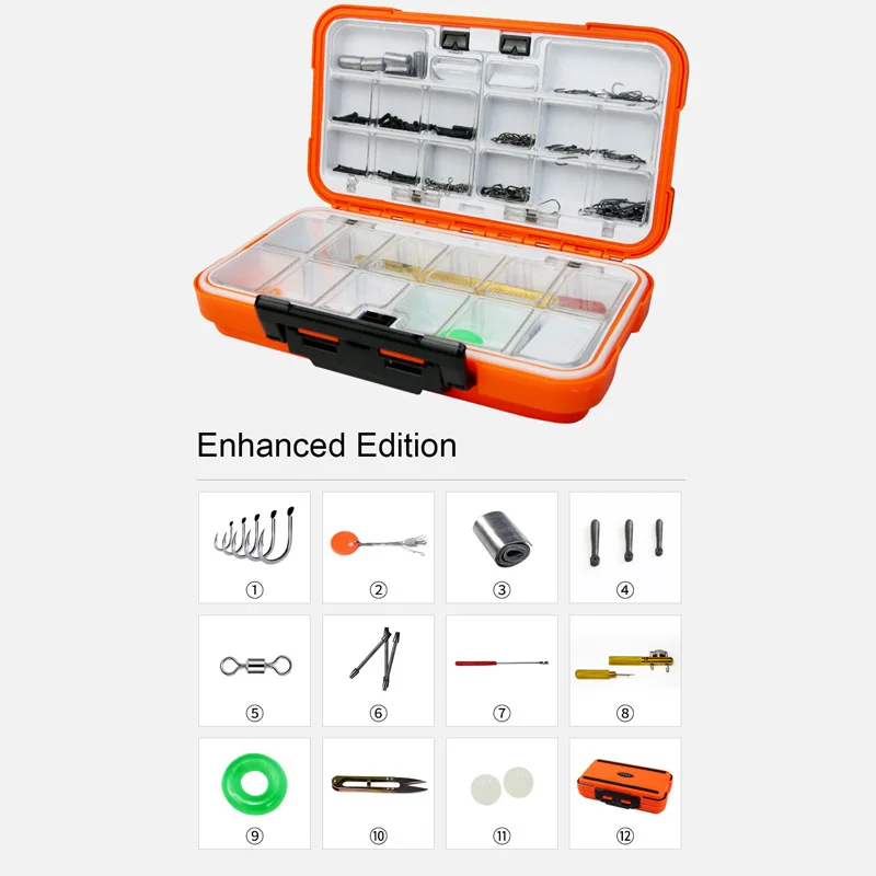 Enhanced Edition Xiaomi Fising крючки Инструменты Набор аксессуаров снаряжение рыболовные бобы Спиннер поставщики наживки для рыбалки с рыболовной Снасти Коробка для хранения - Цвет: Enhanced Edition