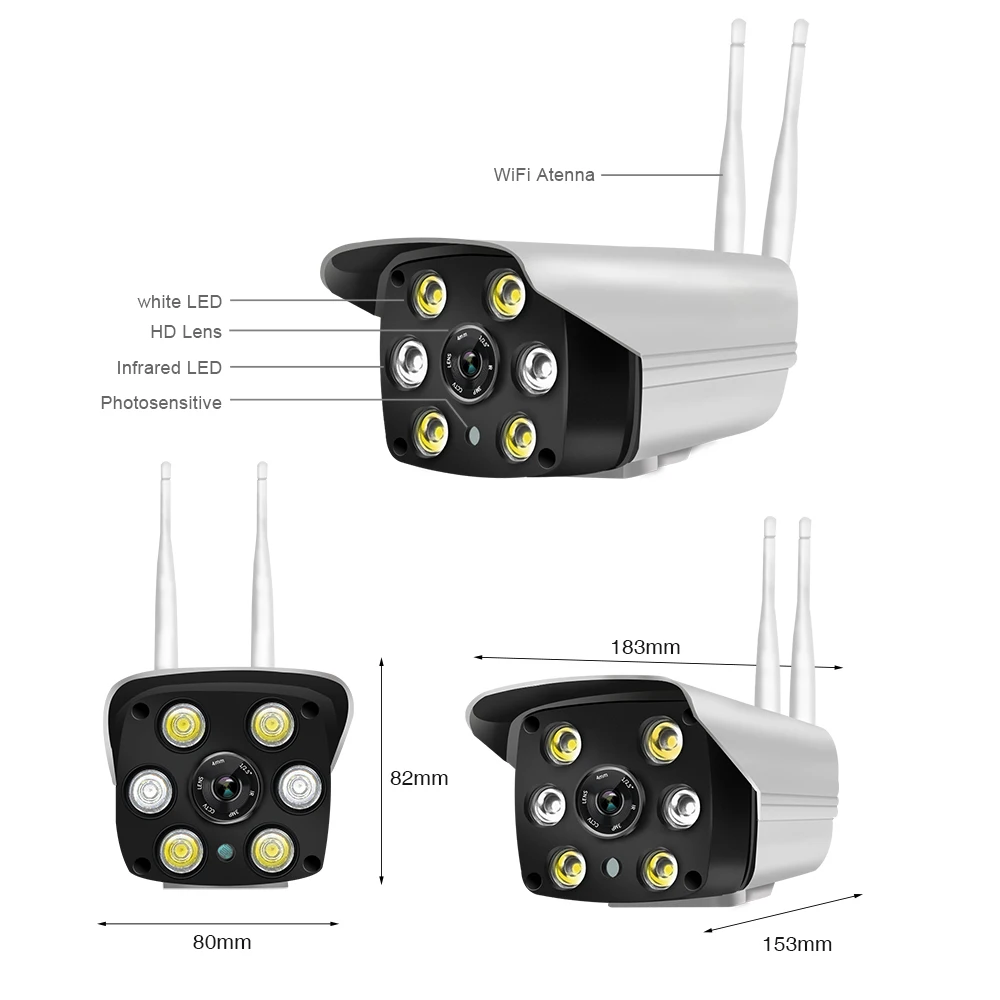Камера видеонаблюдения LOOSAFE инфракрасная Водонепроницаемая камера ночного