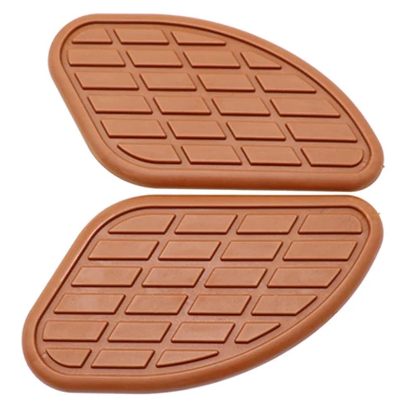 Коричневый резиновый протектор для топливного бака мотоцикла 2 шт. в стиле ретро