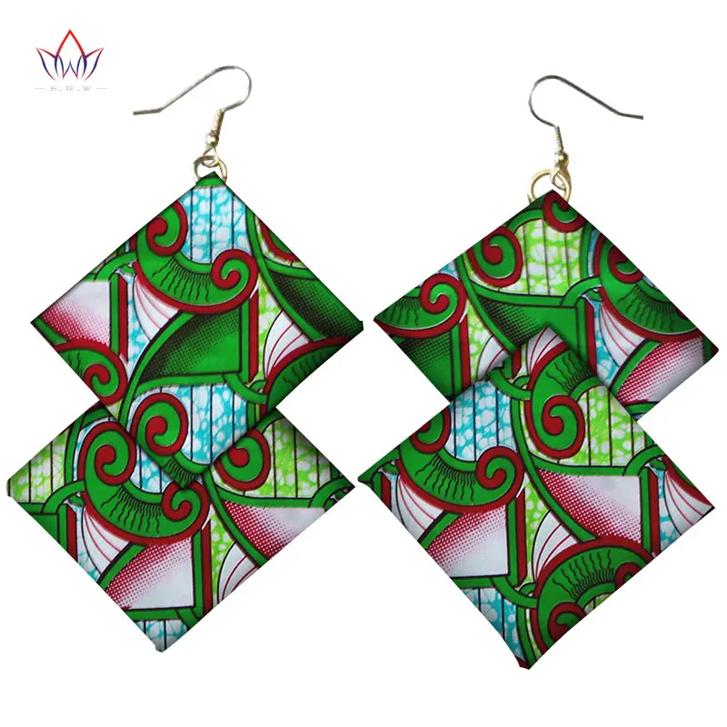 2020 новые стильные разноцветные этнические серьги Анкара с Африканским принтом