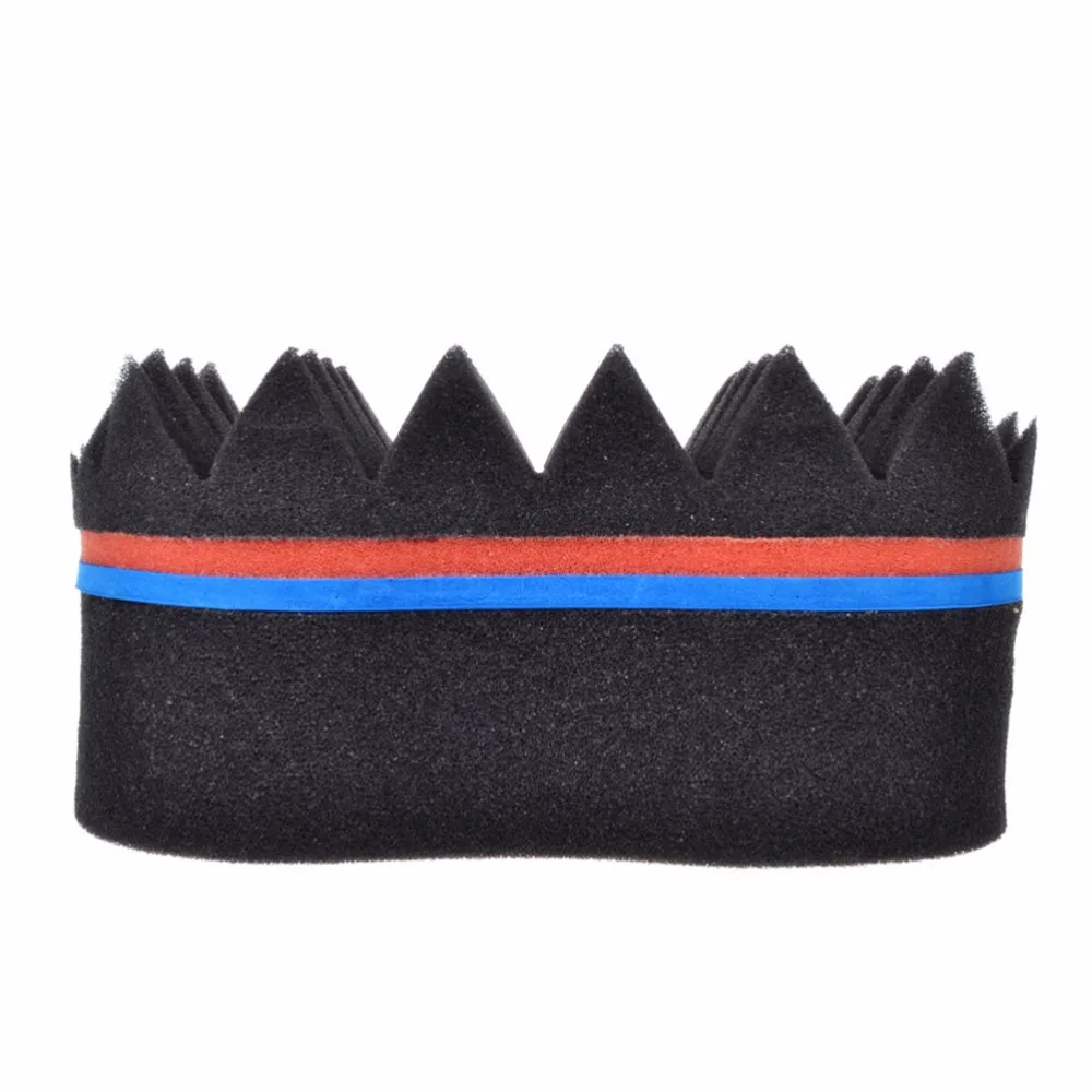 Профессиональная двухсторонняя пирамида афро-спираль волнистая губка для