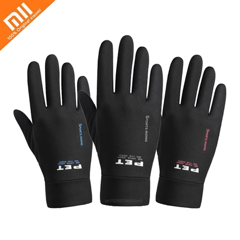 

Зимние теплые перчатки Xiaomi для мужчин и женщин, противоскользящие ветрозащитные перчатки, дышащие перчатки для сенсорного экрана, спортивн...