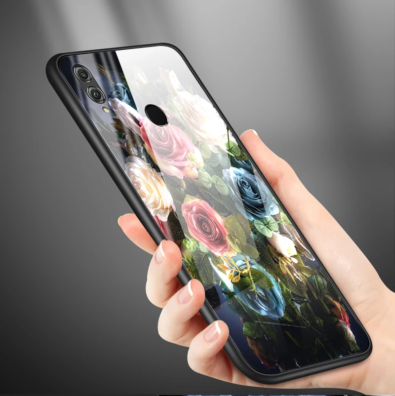 Для Huawei Honor 6X 7X 7C 7A 8A 8X9 облегченное закаленное стекло крышка Y6 Y9 Y7 премьер-профессионал Magic2 роскошный противоударный чехол для телефона