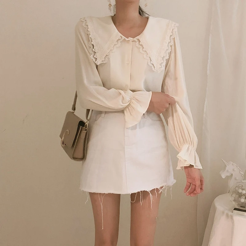 RealShe/женский кардиган 2019 с круглым вырезом и длинным рукавом-фонариком