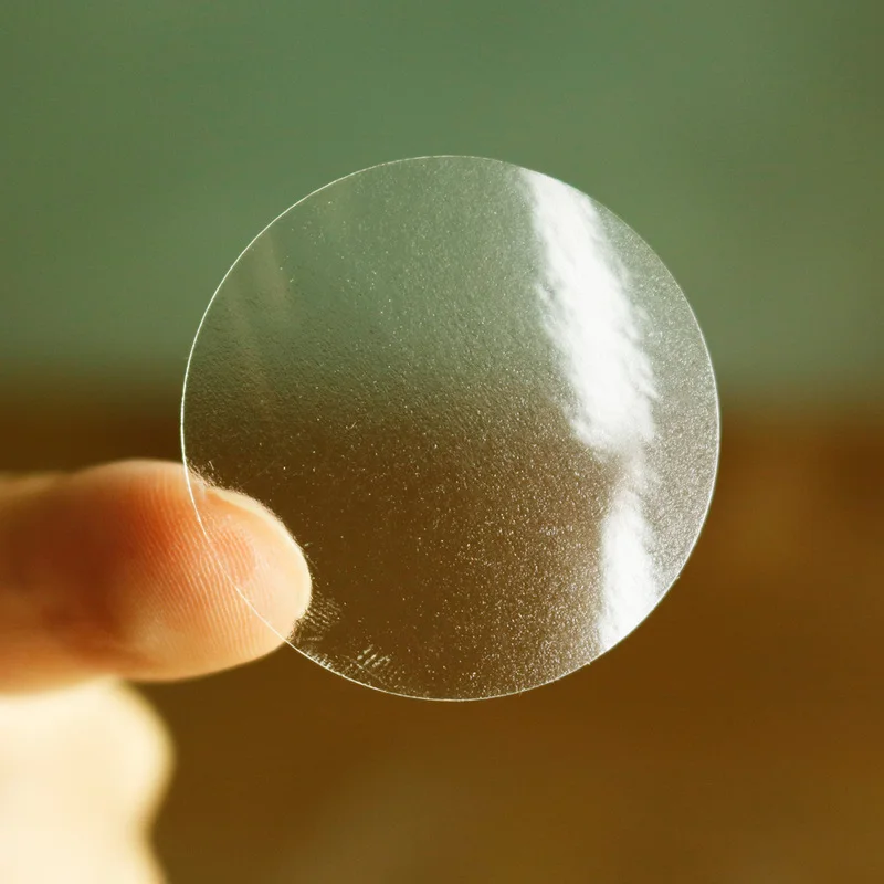 

Круглые прозрачные наклейки из ПВХ, 600 шт.