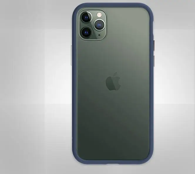 dark blue DEVILCASE Devilshield для iPhone 11, iPhone 11 Pro, iPhone 11 Pro Max ТПУ бампер+ задняя прозрачная стеклянная панель - Цвет: dark blue