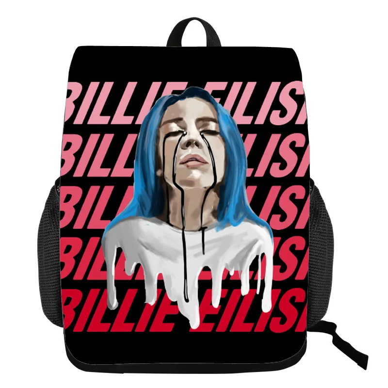 Billie Eilish Bagpack Подростковая распылитель ранцевого типа для с искусственного меха, сумочка, добавить свой комментарий elish портфели джинсовый пенал для мальчиков и для девочек рюкзак для путешествий