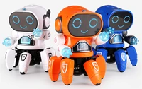 smart dancing toy robot six claw dancing smart robot led music nina robot childrens toy birthday gift