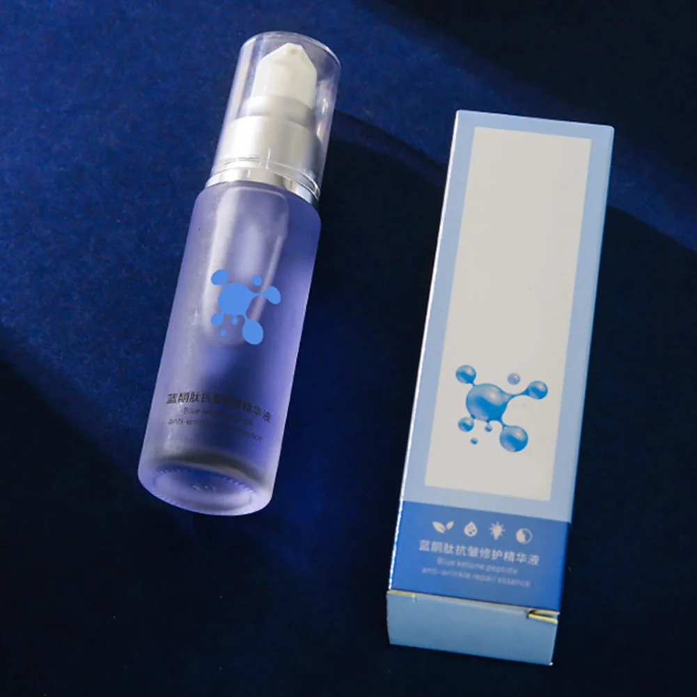 

Blue Copper Peptide Anti-Wrinkle Essence Fading Fine Lines Spots Moisturizing Firming Repair Brighten Facial Essence STT