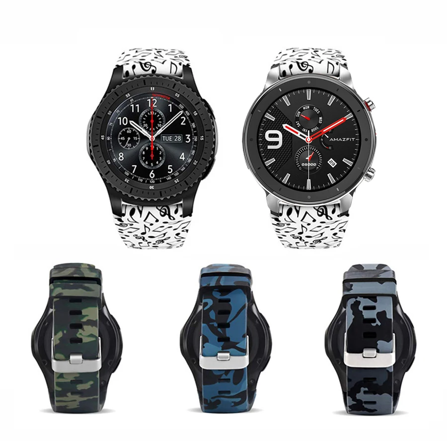 Ремешок для часов Amazfit Stratos силиконовый сменный ремешок браслета Xiaomi Huami Pace/GTR 22