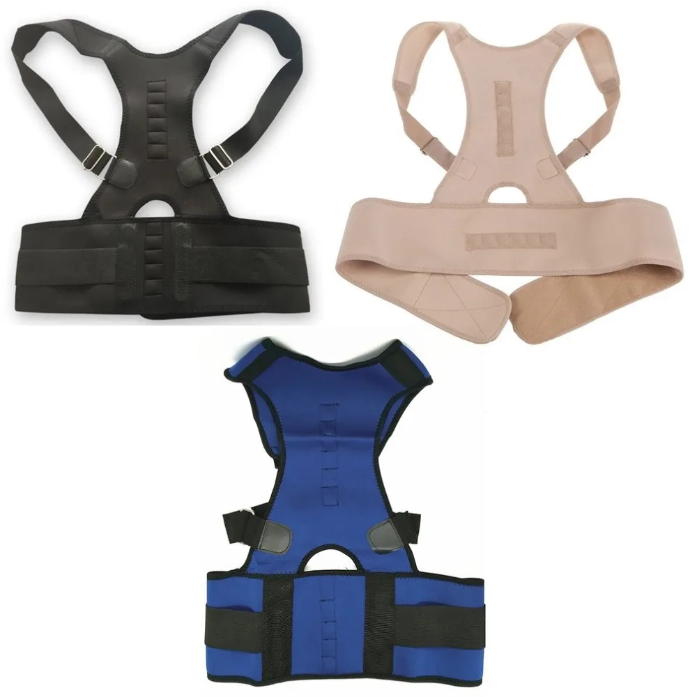 

Neoprene Magnetic Posture Corrector Bad Back Lumbar Shoulder Support Back Pain Brace Band Belt Unisex Comfortable Wear