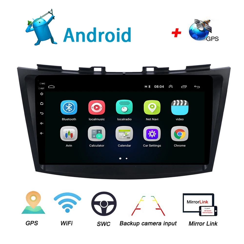 Android 9 1 автомобильный dvd gps плеер 2 Гб + 32 ГБ Радио Навигация мультимедийный wifi OBD DVR