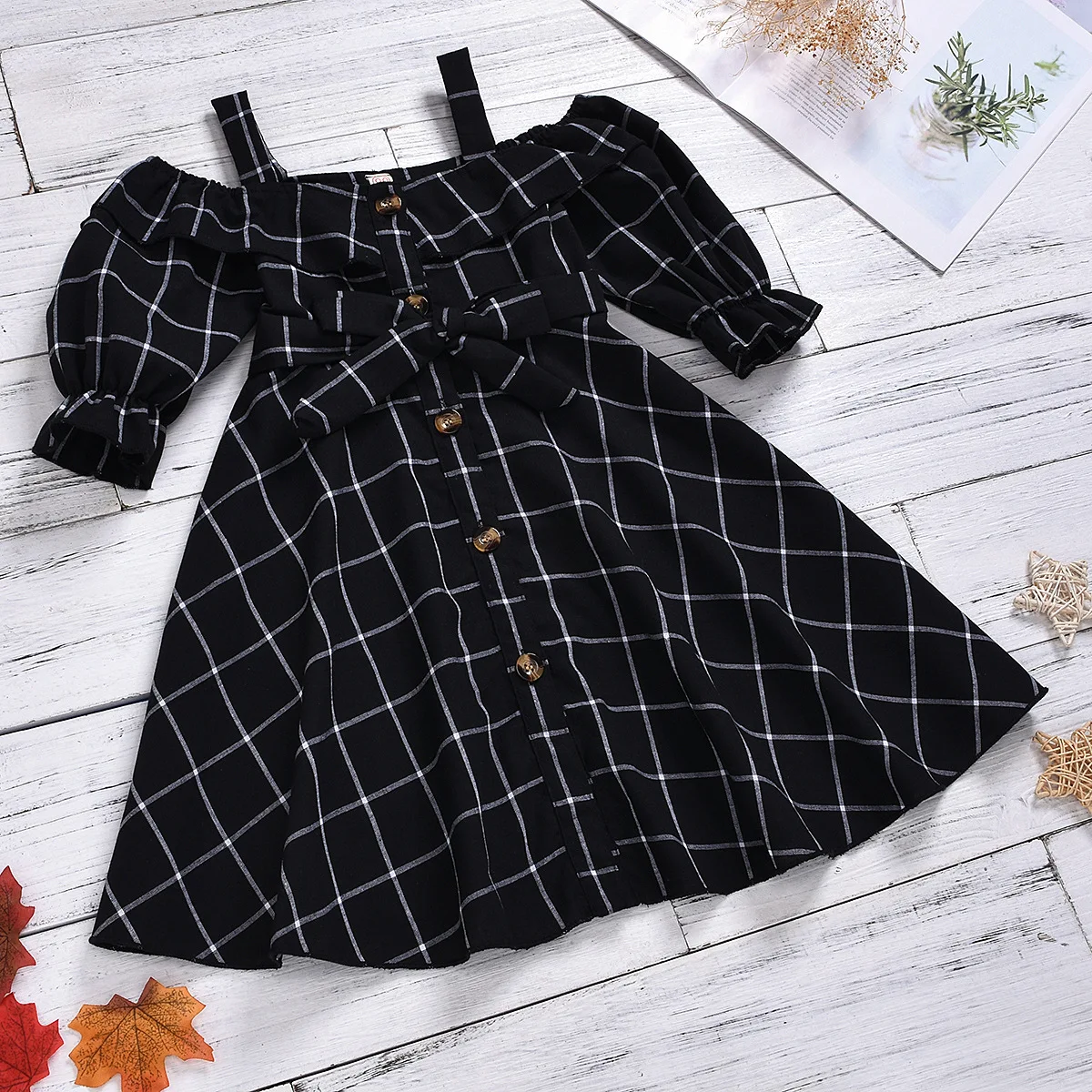 

Girl Dress Princess Girls Linen Clothes Party Elegant Costume Bow Off Shoulder Tutu Dress Infant Dresses Fashion Kids Clothes