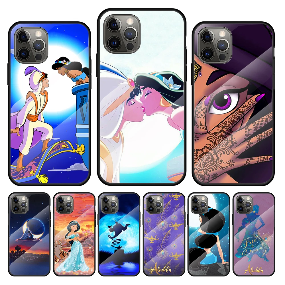 Чехол Aladdin из закаленного стекла с изображением принцессы жасмин для Apple IPhone 12 Mini
