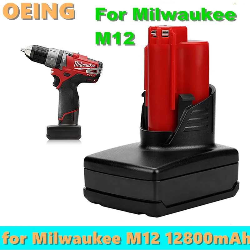 

Новейшая аккумуляторная батарея 12 В 12800 Ач 3000 мАч для Milwaukee M12 XC беспроводные инструменты 2401 мАч 12 В батареи 48-11-MIL-12A-LI