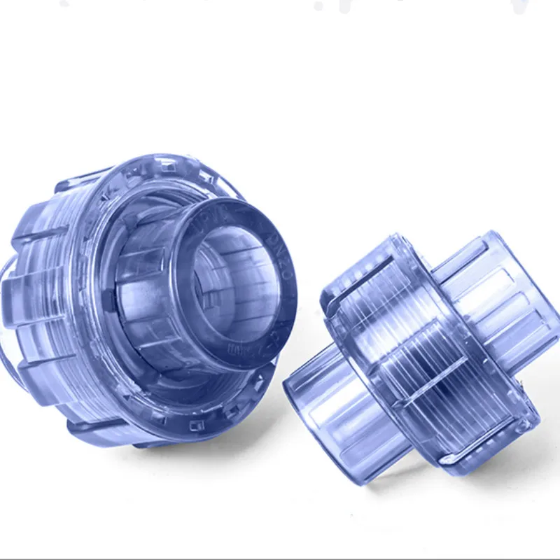 quick connector id20-63mmTransparentPVC Union Single Quick Pipe Fitting Water Connector For Garden Irrigation Aquarium Fish Tank |