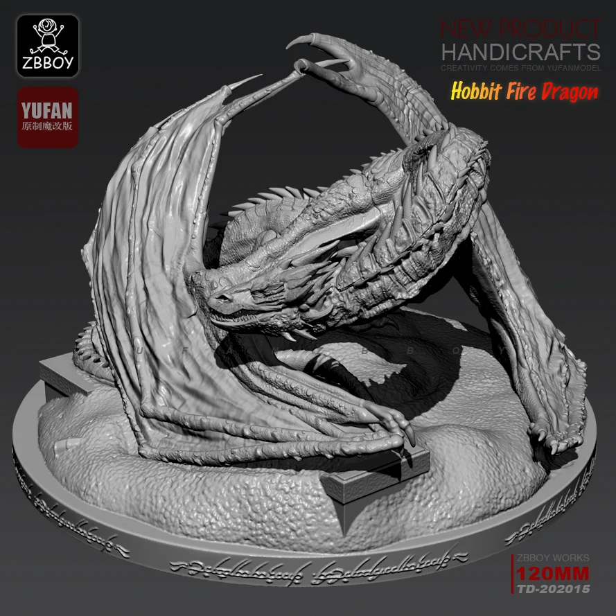 

75MM Resin Kits Habit fire dragon resin model self-assembled TD-202015