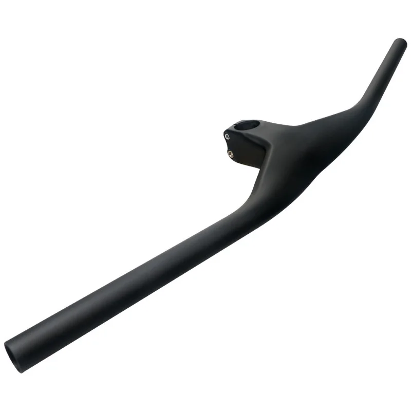 Full Carbon MTB Bicycle Handlebar + Stem Integrated Mountain bike 600/700/780/800*70-100mm 17 Degree Flat Bar | Спорт и развлечения