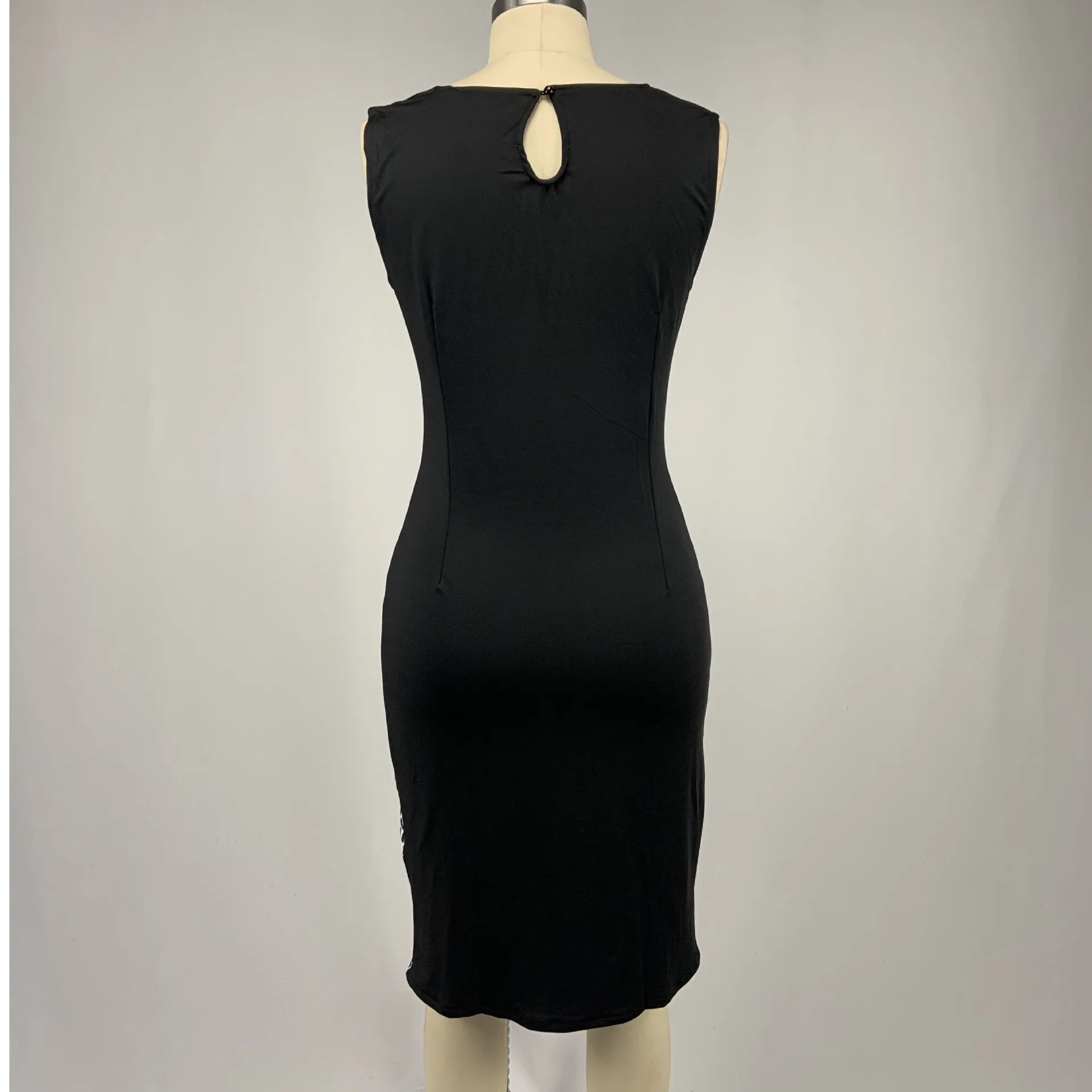 Женское облегающее платье с принтом повседневное длинное эластичное составного