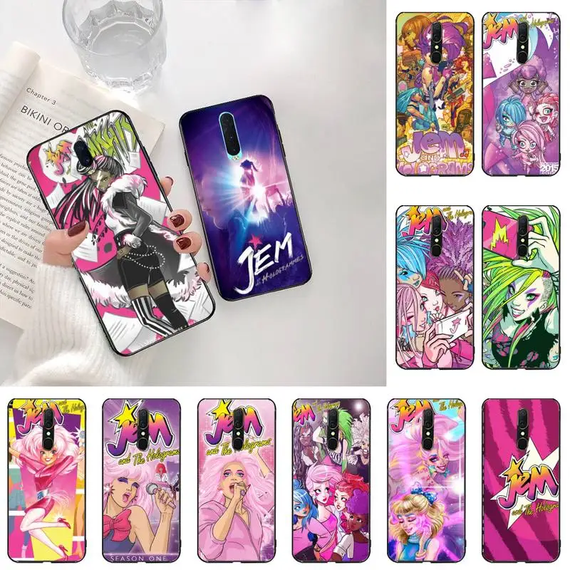 Jem и голограммы 7 мягкий силиконовый черный чехол для телефона Oppo A5 A9 2020 Reno2 z Renoace