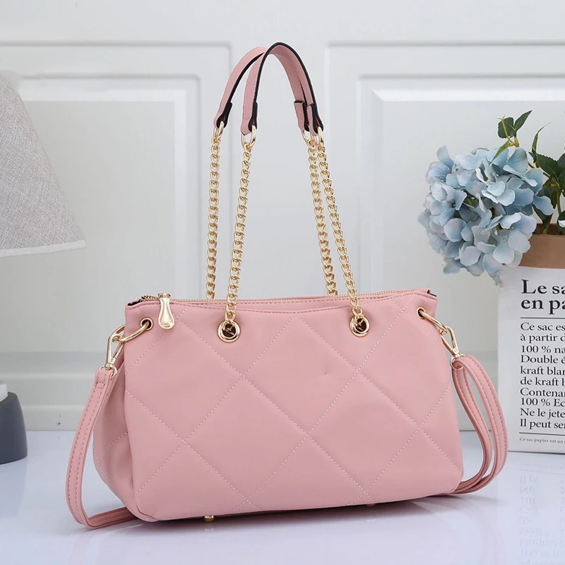 

Women's Fashion New Style Shoulder Bag Famous Brand Luxury Design Ladies Handbag Multi-color Pure Color Handbag 992-2