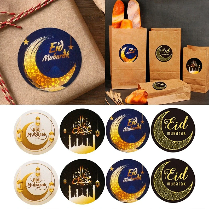 

60pcs Ramadan EID Mubarak Decorations Paper Sticker Gift Label Decor Seal Sticker Islamic Muslim Al-Fitr Al Adha Decor Supplies